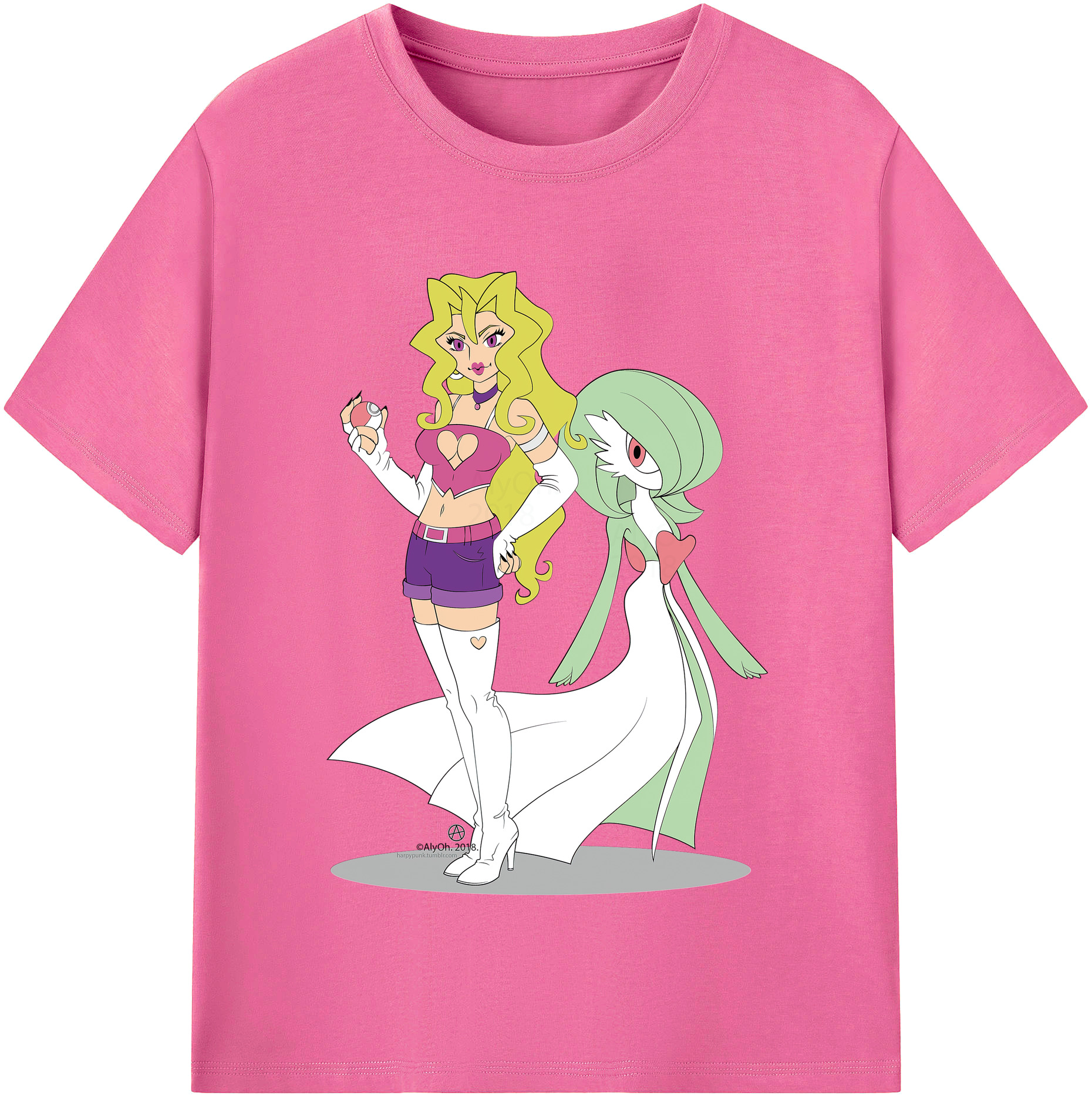 （画像用） 遊☆戯☆王 Yu-Gi-Oh! レディースカジュアルプリントTシャツ（綿100％）